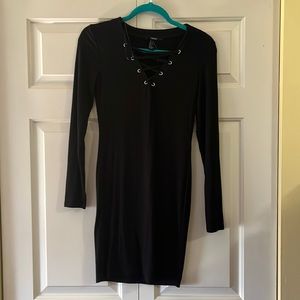 Forever 21 black body con dress. Size small.